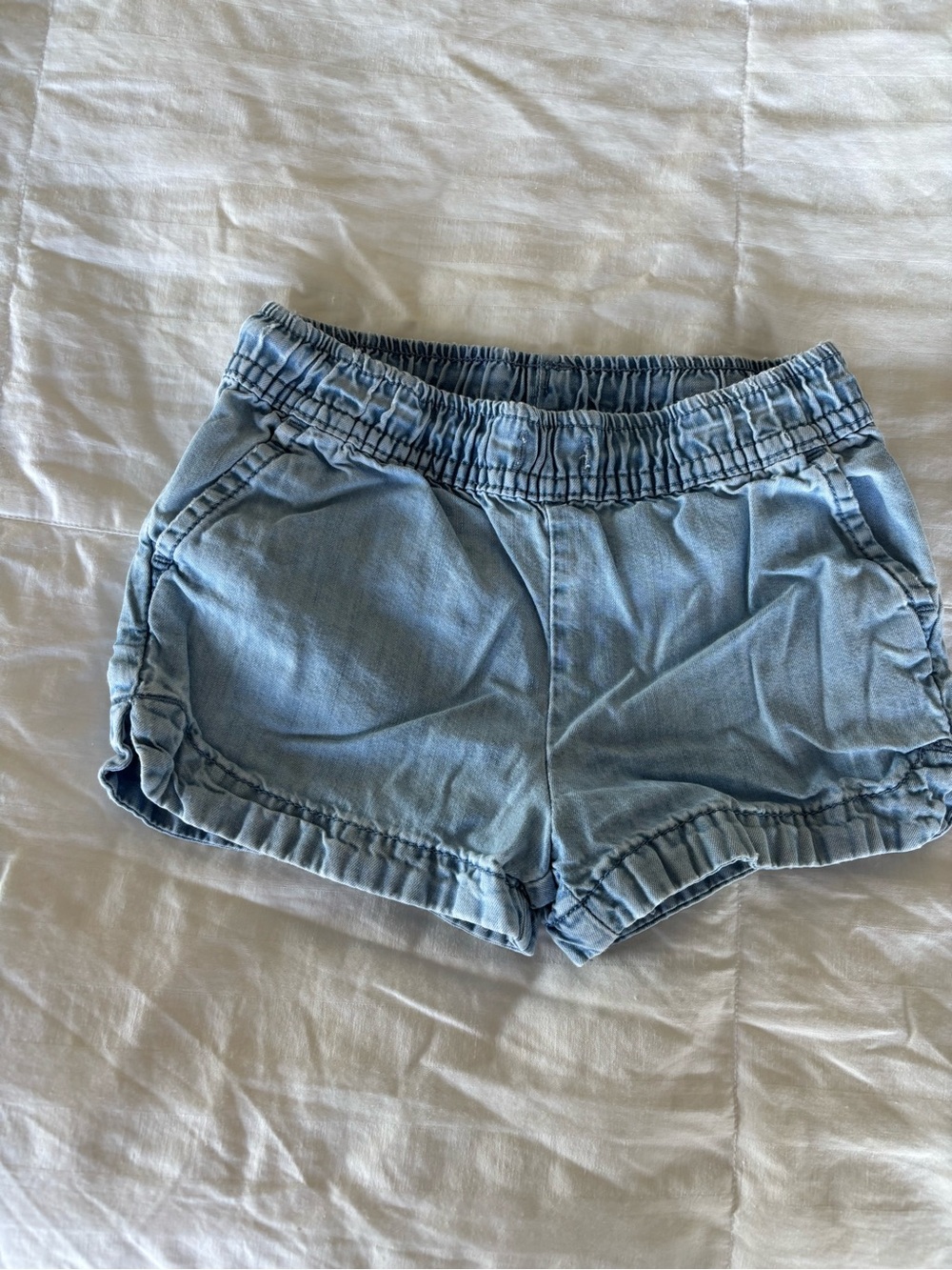 Jumping Beans Girls 4T Denim Pull-On Jean Shorts Elastic Waist Pockets